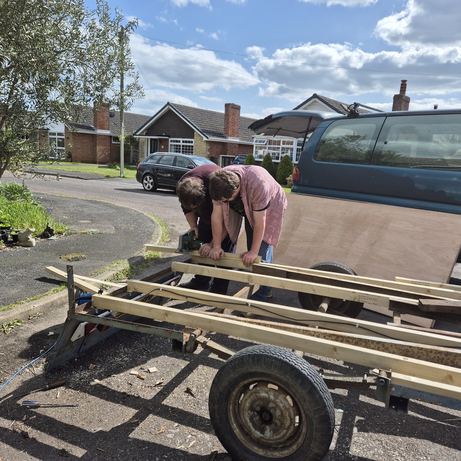 Fixing the trailer 